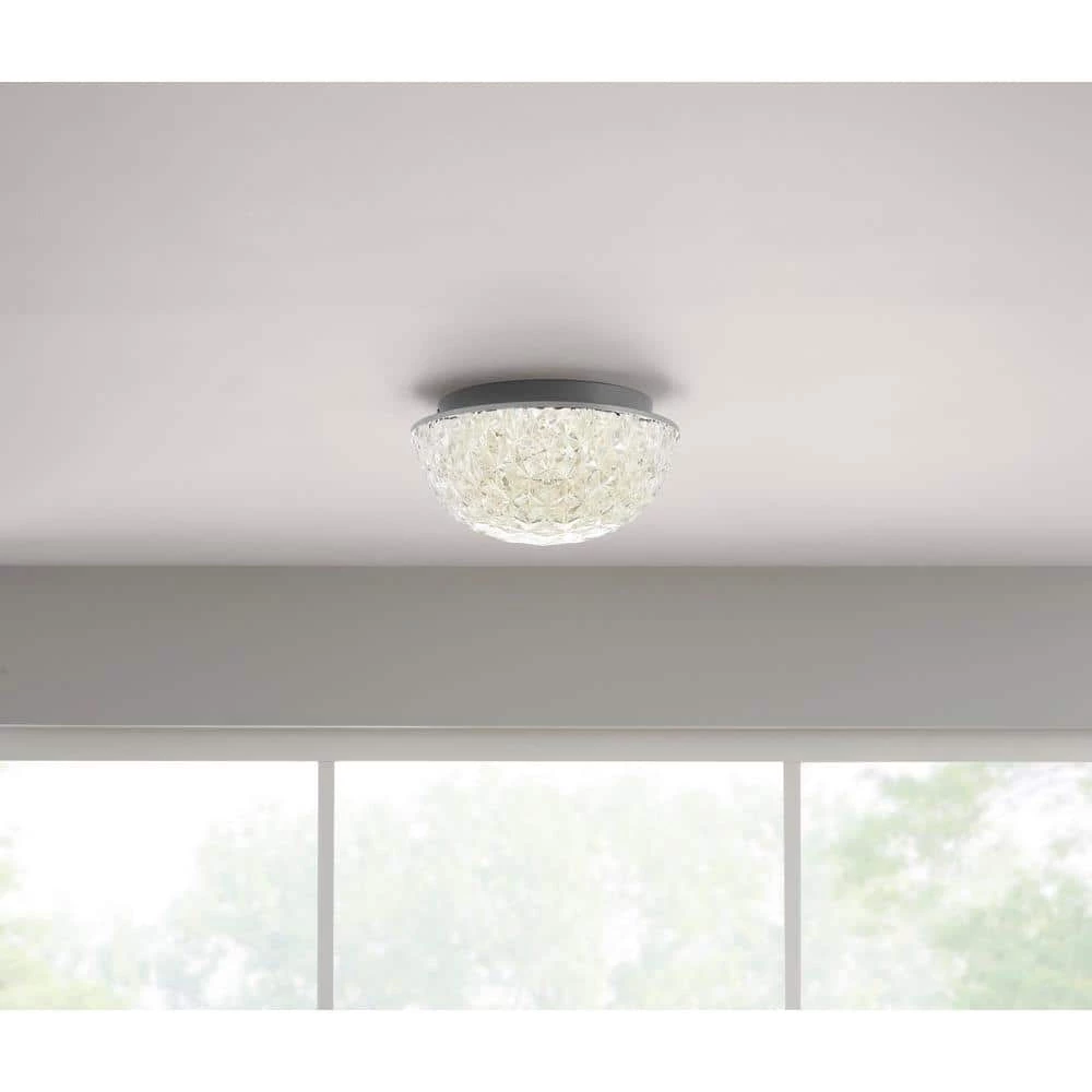 Ellis Place 12.25 in. Chrome LED Round Flush Mount, Modern Ceiling Light by Home Decorators Collection 13 Ellis Place 12.25 in. Chrome LED Round Flush Mount, Modern Ceiling Light by Home Decorators Collection - Image 11