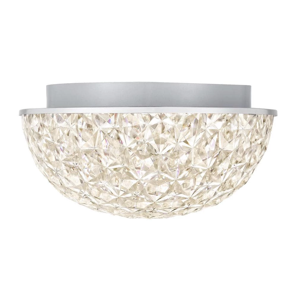 Ellis Place 12.25 in. Chrome LED Round Flush Mount, Modern Ceiling Light by Home Decorators Collection 8 Ellis Place 12.25 in. Chrome LED Round Flush Mount, Modern Ceiling Light by Home Decorators Collection - Image 6