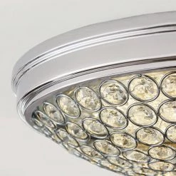 Crystal 13 in. Chrome LED Flush Mount by Home Decorators Collection -Outlet Home Decorators Collection Store chrome home decorators collection flush mount lights jju3011l 9 cr 1f 1000