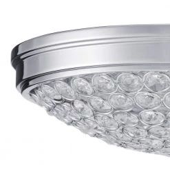 Crystal 13 in. Chrome LED Flush Mount by Home Decorators Collection -Outlet Home Decorators Collection Store chrome home decorators collection flush mount lights jju3011l 9 cr 40 1000