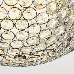 Crystal 13 in. Chrome LED Flush Mount by Home Decorators Collection -Outlet Home Decorators Collection Store chrome home decorators collection flush mount lights jju3011l 9 cr 4f 1000