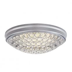 Crystal 13 in. Chrome LED Flush Mount by Home Decorators Collection