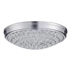 Crystal 13 in. Chrome LED Flush Mount by Home Decorators Collection -Outlet Home Decorators Collection Store chrome home decorators collection flush mount lights jju3011l 9 cr a0 1000