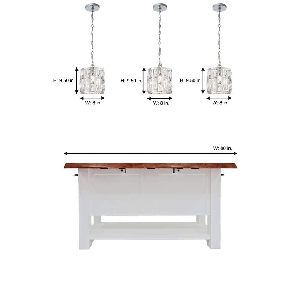 Kristella 1-Light Crystal and Chrome Pendant by Home Decorators Collection 7 Kristella 1-Light Crystal and Chrome Pendant by Home Decorators Collection - Image 5