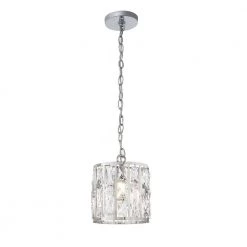 Kristella 1-Light Crystal and Chrome Pendant by Home Decorators Collection