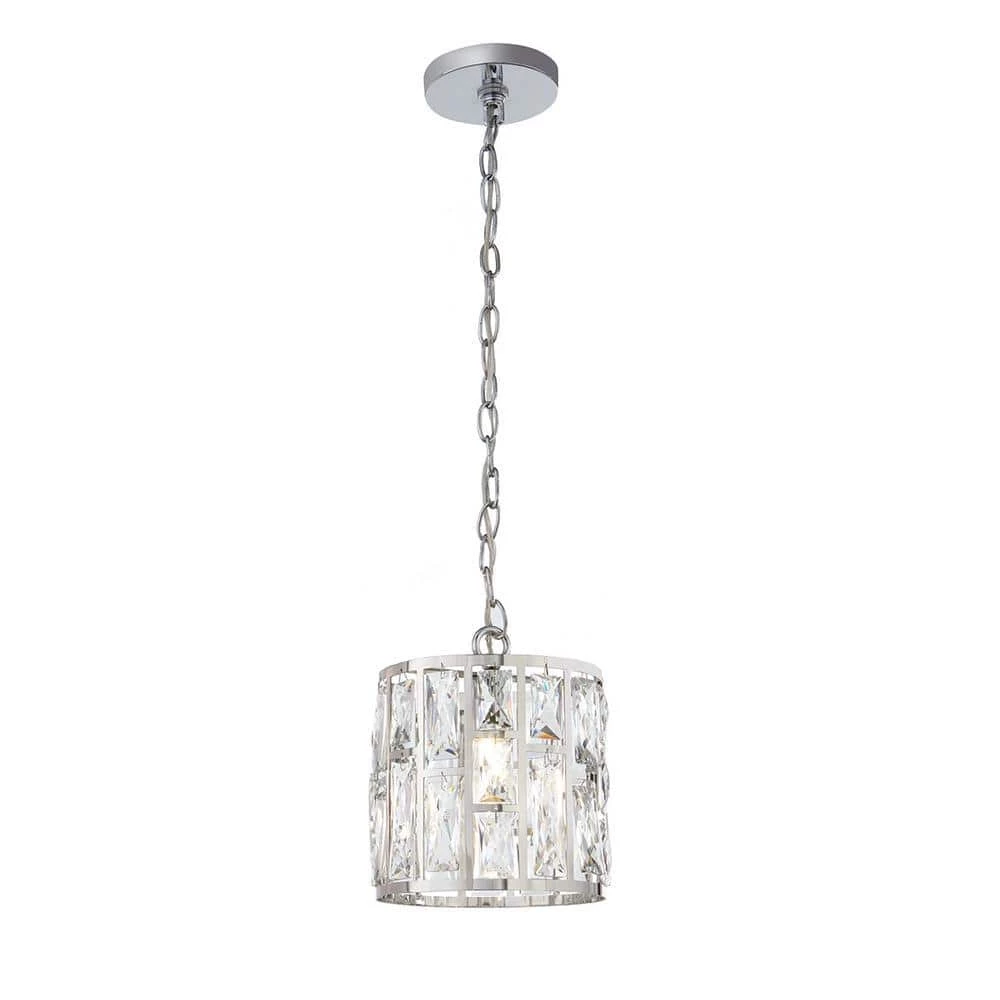 Kristella 1-Light Crystal and Chrome Pendant by Home Decorators Collection 3 Kristella 1-Light Crystal and Chrome Pendant by Home Decorators Collection