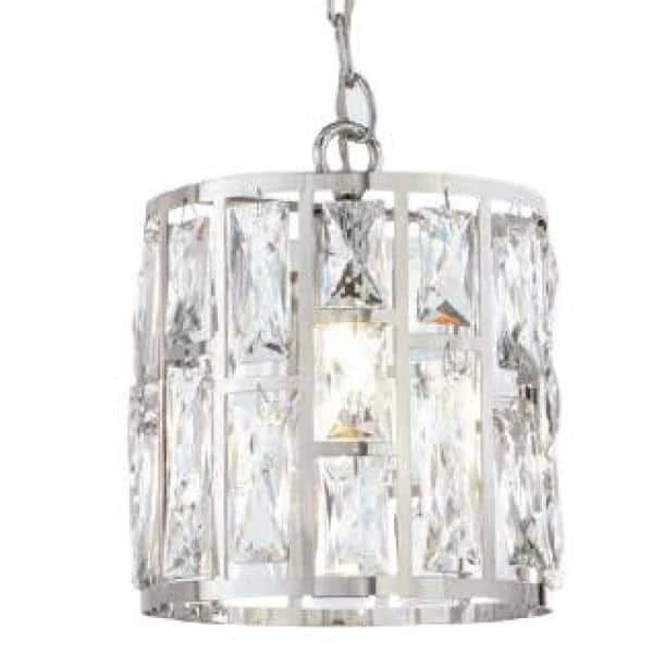 Kristella 1-Light Crystal and Chrome Pendant by Home Decorators Collection 9 Kristella 1-Light Crystal and Chrome Pendant by Home Decorators Collection - Image 7