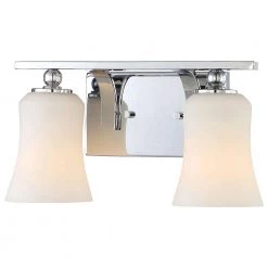 2-Light Chrome Square Bath Vanity Light with Etched White Glass by Home Decorators Collection -Outlet Home Decorators Collection Store chrome home decorators collection vanity lighting 15332 1d 1000