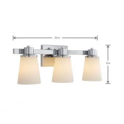 3-Light Chrome Bath Vanity Light with Bell Shaped Etched White Glass by Home Decorators Collection -Outlet Home Decorators Collection Store chrome home decorators collection vanity lighting 15343 40 1000