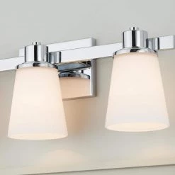 3-Light Chrome Bath Vanity Light with Bell Shaped Etched White Glass by Home Decorators Collection -Outlet Home Decorators Collection Store chrome home decorators collection vanity lighting 15343 66 1000