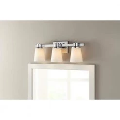 3-Light Chrome Bath Vanity Light with Bell Shaped Etched White Glass by Home Decorators Collection -Outlet Home Decorators Collection Store chrome home decorators collection vanity lighting 15343 c3 1000