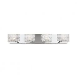Tulianne 75-Watt Equivalent 4-Light Chrome LED Vanity Light with Clear Cube Glass by Home Decorators Collection -Outlet Home Decorators Collection Store chrome home decorators collection vanity lighting 22844 77 1000