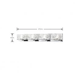 Tulianne 75-Watt Equivalent 4-Light Chrome LED Vanity Light with Clear Cube Glass by Home Decorators Collection -Outlet Home Decorators Collection Store chrome home decorators collection vanity lighting 22844 a0 1000
