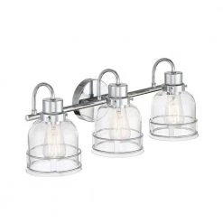 Willow Springs 23.5 in. 3-Light Chrome Bathroom Vanity Light with Clear Glass Shade by Home Decorators Collection -Outlet Home Decorators Collection Store chrome home decorators collection vanity lighting 25023 1f 1000