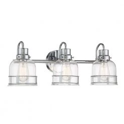 Willow Springs 23.5 in. 3-Light Chrome Bathroom Vanity Light with Clear Glass Shade by Home Decorators Collection -Outlet Home Decorators Collection Store chrome home decorators collection vanity lighting 25023 c3 1000
