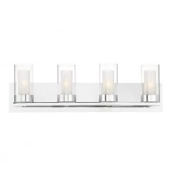 Samantha 26.6 in. 4-Light Chrome LED Bathroom Vanity Light by Home Decorators Collection