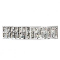 Kristella 24 in. 5-Light Chrome Vanity Light with Clear Crystal Shade by Home Decorators Collection 18 Kristella 24 in. 5-Light Chrome Vanity Light with Clear Crystal Shade by Home Decorators Collection -Outlet Home Decorators Collection Store chrome home decorators collection vanity lighting 34979 hb 4f 1000