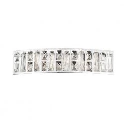 Kristella 24 in. 5-Light Chrome Vanity Light with Clear Crystal Shade by Home Decorators Collection