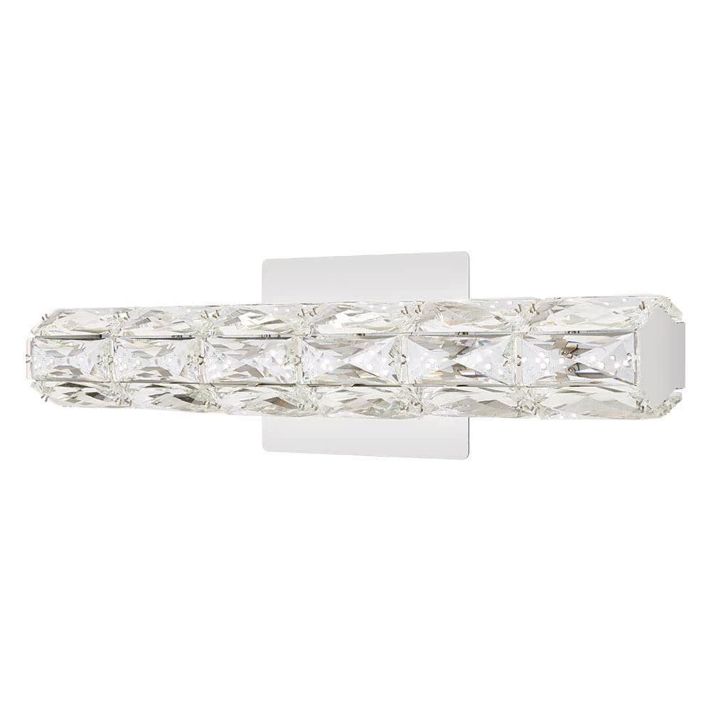 Keighley 18 in. 1-Light Chrome LED Crystal Bathroom Vanity Light Fixture Bar by Home Decorators Collection 3 Keighley 18 in. 1-Light Chrome LED Crystal Bathroom Vanity Light Fixture Bar by Home Decorators Collection