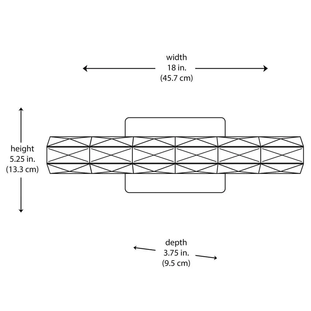 Keighley 18 in. 1-Light Chrome LED Crystal Bathroom Vanity Light Fixture Bar by Home Decorators Collection 9 Keighley 18 in. 1-Light Chrome LED Crystal Bathroom Vanity Light Fixture Bar by Home Decorators Collection - Image 7