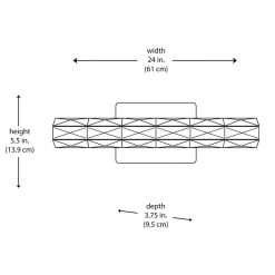 Keighley 24 in. 1-Light Chrome Integrated LED Bathroom Vanity Light Bar with Crystal Shade by Home Decorators Collection -Outlet Home Decorators Collection Store chrome home decorators collection vanity lighting 4151 ndm 77 1000