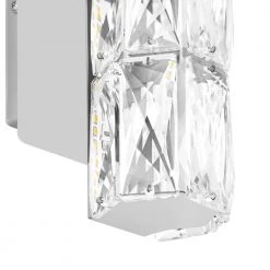 Keighley Chrome Integrated LED Crystal Wall Sconce Light Fixture by Home Decorators Collection -Outlet Home Decorators Collection Store chrome home decorators collection vanity lighting c6360 1d 1000