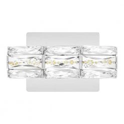 Keighley Chrome Integrated LED Crystal Wall Sconce Light Fixture by Home Decorators Collection -Outlet Home Decorators Collection Store chrome home decorators collection vanity lighting c6360 40 1000
