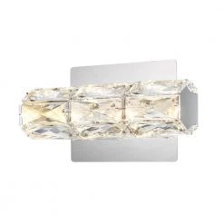 Keighley Chrome Integrated LED Crystal Wall Sconce Light Fixture by Home Decorators Collection -Outlet Home Decorators Collection Store chrome home decorators collection vanity lighting c6360 4f 1000