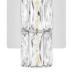 Keighley Chrome Integrated LED Crystal Wall Sconce Light Fixture by Home Decorators Collection -Outlet Home Decorators Collection Store chrome home decorators collection vanity lighting c6360 a0 1000