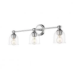 Aniston 29.90 in. 3-Light Chrome Vanity Light by Home Decorators Collection -Outlet Home Decorators Collection Store chrome home decorators collection vanity lighting hdli005 4f 1000