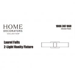 Laurel Falls 19.75 in. 2-Light Chrome Bathroom Vanity Light with Clear Glass Shades by Home Decorators Collection 17 Laurel Falls 19.75 in. 2-Light Chrome Bathroom Vanity Light with Clear Glass Shades by Home Decorators Collection -Outlet Home Decorators Collection Store chrome home decorators collection vanity lighting kpt1302ax 01 44 1000