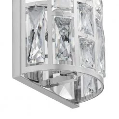 Kristella 1-Light Chrome Indoor Wall Sconce by Home Decorators Collection -Outlet Home Decorators Collection Store chrome home decorators collection wall sconces 39520 hbo 40 1000