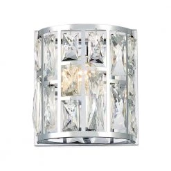 Kristella 1-Light Chrome Indoor Wall Sconce by Home Decorators Collection -Outlet Home Decorators Collection Store chrome home decorators collection wall sconces 39520 hbo 77 1000