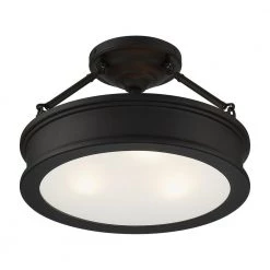 Grafton 15 in. 3-Light Coal Semi-Flush Mount Ceiling Light by Home Decorators Collection -Outlet Home Decorators Collection Store coal home decorators collection flush mount lights 25955 1f 1000