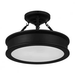 Grafton 15 in. 3-Light Coal Semi-Flush Mount Ceiling Light by Home Decorators Collection -Outlet Home Decorators Collection Store coal home decorators collection flush mount lights 25955 c3 1000