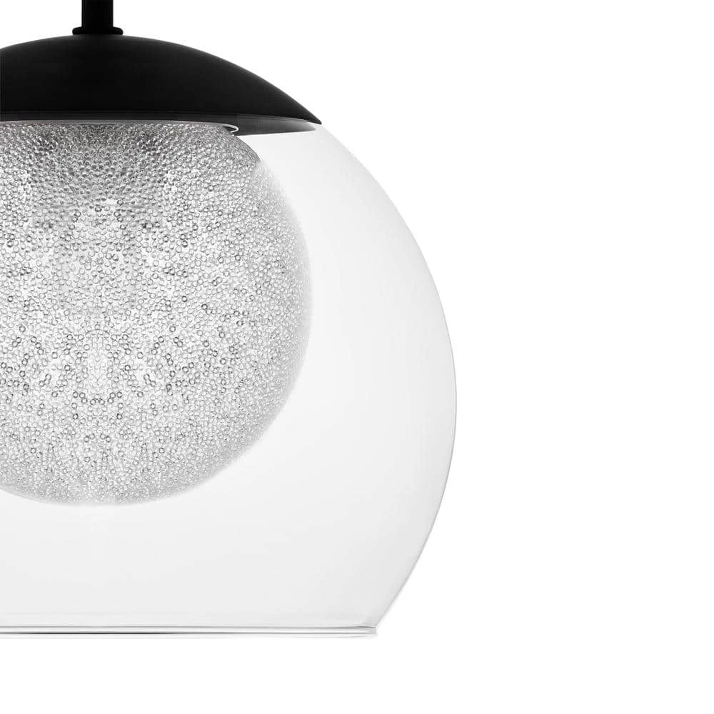 Melinda 40-Watt Integrated LED Coal Mini Pendant Hanging Light, Kitchen Pendant Lighting by Home Decorators Collection 5 Melinda 40-Watt Integrated LED Coal Mini Pendant Hanging Light, Kitchen Pendant Lighting by Home Decorators Collection - Image 3