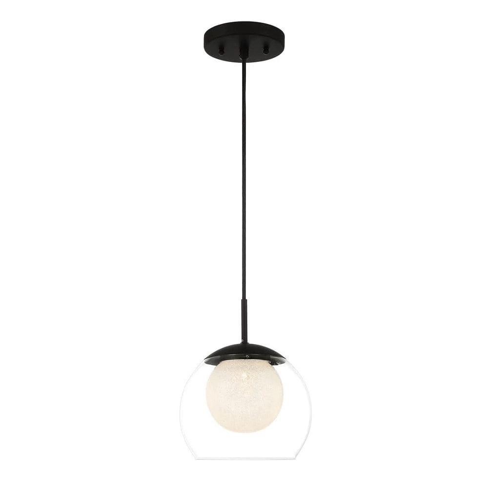 Melinda 40-Watt Integrated LED Coal Mini Pendant Hanging Light, Kitchen Pendant Lighting by Home Decorators Collection 8 Melinda 40-Watt Integrated LED Coal Mini Pendant Hanging Light, Kitchen Pendant Lighting by Home Decorators Collection - Image 6