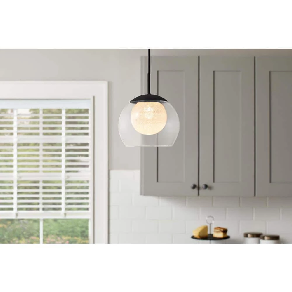 Melinda 40-Watt Integrated LED Coal Mini Pendant Hanging Light, Kitchen Pendant Lighting by Home Decorators Collection 4 Melinda 40-Watt Integrated LED Coal Mini Pendant Hanging Light, Kitchen Pendant Lighting by Home Decorators Collection - Image 2