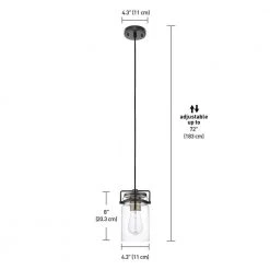 Mason Jar 1-Light Dark Bronze Pendant by Home Decorators Collection -Outlet Home Decorators Collection Store dark bronze home decorators collection pendant lights 60437 a0 1000