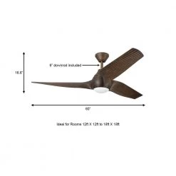 Kayden DC 60 in. White Color Changing Integrated LED Indoor/Outdoor Dark Oak Ceiling Fan with Light Kit and Remote by Home Decorators Collection -Outlet Home Decorators Collection Store dark oak home decorators collection ceiling fans with lights 52060 a0 1000