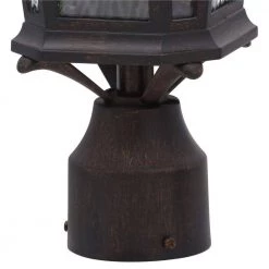 Waterton 1-Light Outdoor Dark Ridge Bronze Post Mount Lantern by Home Decorators Collection -Outlet Home Decorators Collection Store dark ridged bronze home decorators collection post lanterns 23126 40 1000