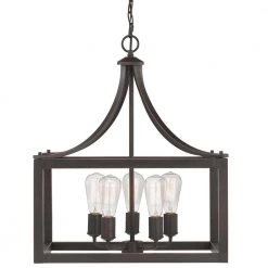 Boswell Quarter 20 in. 5-Light Distressed Black Farmhouse Pendant for Kitchen or Entryway by Home Decorators Collection -Outlet Home Decorators Collection Store distressed black home decorators collection chandeliers 7949hdcdbdi 76 1000