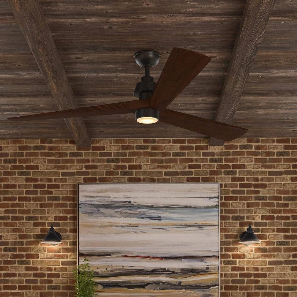 Fortston 60 in. Integrated LED Espresso Bronze Ceiling Fan with Light and Remote Control by Home Decorators Collection 5 Fortston 60 in. Integrated LED Espresso Bronze Ceiling Fan with Light and Remote Control by Home Decorators Collection - Image 3