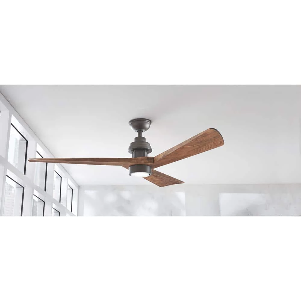 Fortston 60 in. Integrated LED Espresso Bronze Ceiling Fan with Light and Remote Control by Home Decorators Collection 4 Fortston 60 in. Integrated LED Espresso Bronze Ceiling Fan with Light and Remote Control by Home Decorators Collection - Image 2