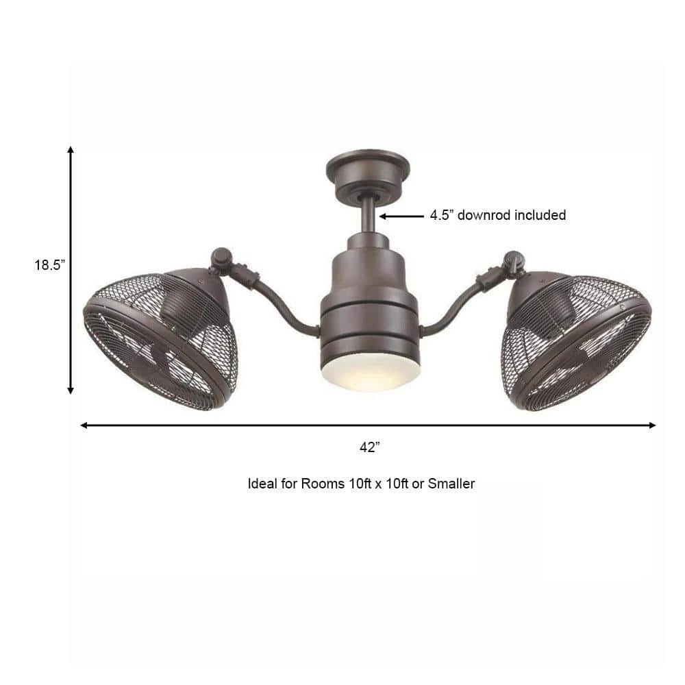 Pendersen 42 in. Integrated LED Indoor/Outdoor Espresso Bronze Ceiling Fan with Light Kit and Remote Control by Home Decorators Collection 11 Pendersen 42 in. Integrated LED Indoor/Outdoor Espresso Bronze Ceiling Fan with Light Kit and Remote Control by Home Decorators Collection - Image 9