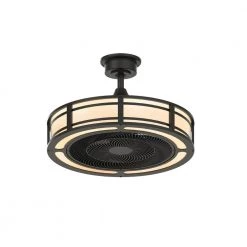 Brette III 23 in. Integrated LED Indoor/Outdoor Espresso Bronze Ceiling Fan with Light and Remote Control by Home Decorators Collection -Outlet Home Decorators Collection Store espresso bronze home decorators collection ceiling fans with lights am382d eb c3 1000