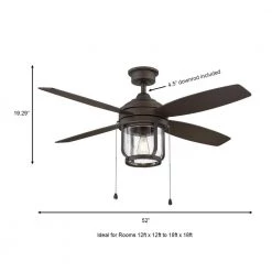 Northampton 52 in. LED Indoor/Outdoor Espresso Bronze Ceiling Fan with Light by Home Decorators Collection -Outlet Home Decorators Collection Store espresso bronze home decorators collection ceiling fans with lights am592 eb 1d 1000