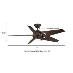 Point Aire 52 in. LED Espresso Bronze Ceiling Fan with Light by Home Decorators Collection -Outlet Home Decorators Collection Store espresso bronze home decorators collection ceiling fans with lights am623 eb 40 1000