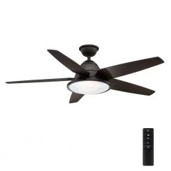 Berwick 52 in. LED Outdoor Espresso Bronze Ceiling Fan with Light by Home Decorators Collection