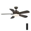 Benson 44 in. LED Espresso Bronze Ceiling Fan with Light and Remote Control by Home Decorators Collection -Outlet Home Decorators Collection Store espresso bronze home decorators collection ceiling fans with lights yg654 eb 64 1000